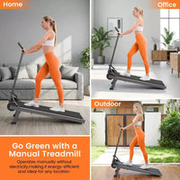Tapis de course pliable manuel Sailvan Walking Pad avec barre d'inclinaison, tapis de course compact pour la maison, capacité de 227 kg