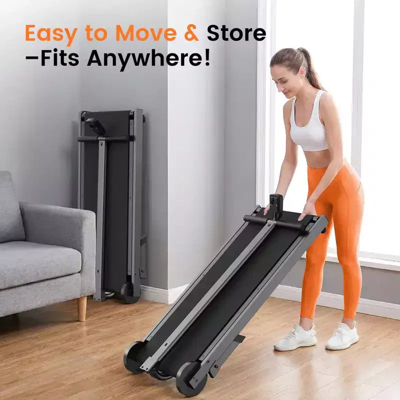 Tapis de course pliable manuel Sailvan Walking Pad avec barre d'inclinaison, tapis de course compact pour la maison, capacité de 227 kg