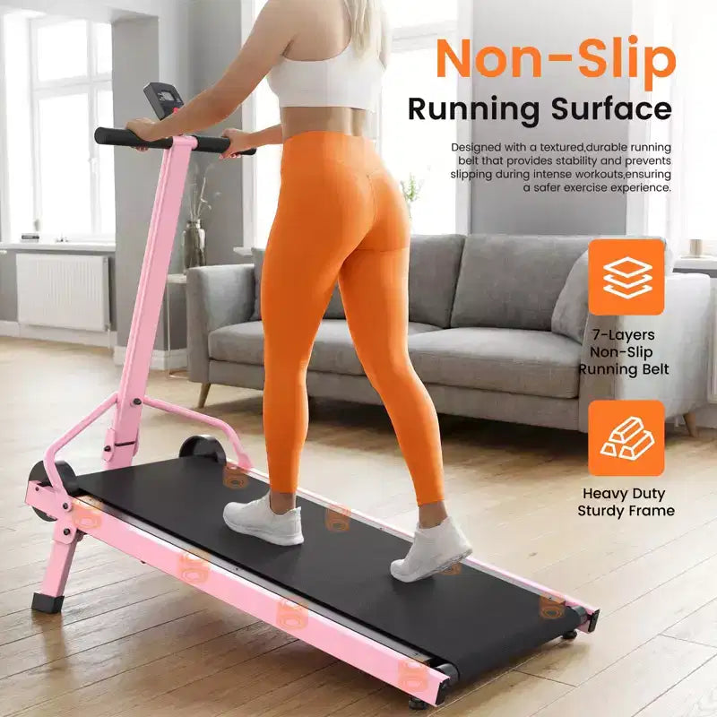 Tapis de course pliable manuel Sailvan Walking Pad avec barre d'inclinaison, tapis de course compact pour la maison, capacité de 227 kg
