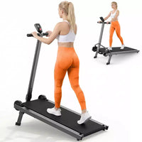 Sailvan Walking Pad Treadmill, Manual Walking Pad Foldable with Incline Handle Bar, Exercise Fitness Treadmill Compact Build for Home 500lbs Capacity