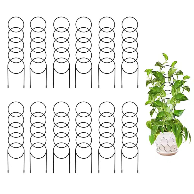 12 mini-treillis pour plantes en pot, treillis en métal robuste et antirouille pour plantes d'intérieur