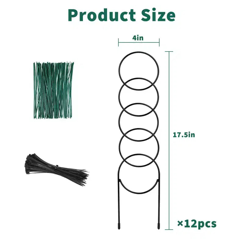 12 pièces petit treillis pour plantes en pot, treillis métallique robuste et solide antirouille, support pour plantes d'intérieur