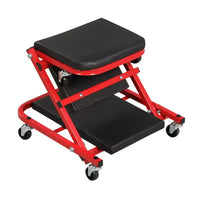 Tabouret de garage roulant Costway 2-en-1 en Z, chariot de mécanicien plat pliant 36