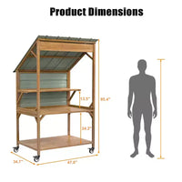 GDLF Farm StandÉtal de ferme en bois avec toit en métal pour décoration de ferme, événements et présentation de petite entreprise