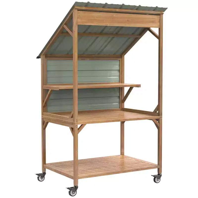 GDLF Farm StandÉtal de ferme en bois avec toit en métal pour décoration de ferme, événements et présentation de petite entreprise