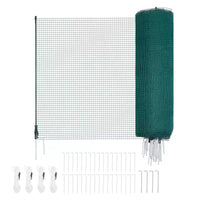 VEVOR Clôture temporaire avec poteaux, grillage en maille plastique 3 x 164 pi, filet de clôture de sécurité de jardin avec piquets à double pointe et haubans, vert