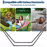 GustoWave Support de hamac double universel, capacité 550 livres, support de hamac robuste pour l'extérieur, convient aux hamacs de 9 à 14 pieds, noir