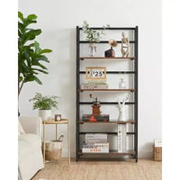 Étagère pliante 4/5 niveaux - bibliothèque industrielle gain de place sans assemblage pour bureau à domicile