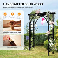 VINGLI Tonnelle en bois 85in, arche de mariage pour cérémonie, treillis en bois pour plantes grimpantes, pergola décor de Noël