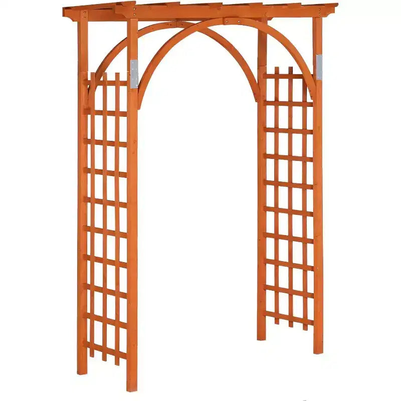 VINGLI Tonnelle en bois 85in, arche de mariage pour cérémonie, treillis en bois pour plantes grimpantes, pergola décor de Noël