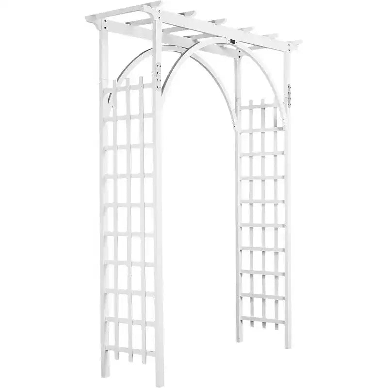 VINGLI Tonnelle en bois 85in, arche de mariage pour cérémonie, treillis en bois pour plantes grimpantes, pergola décor de Noël