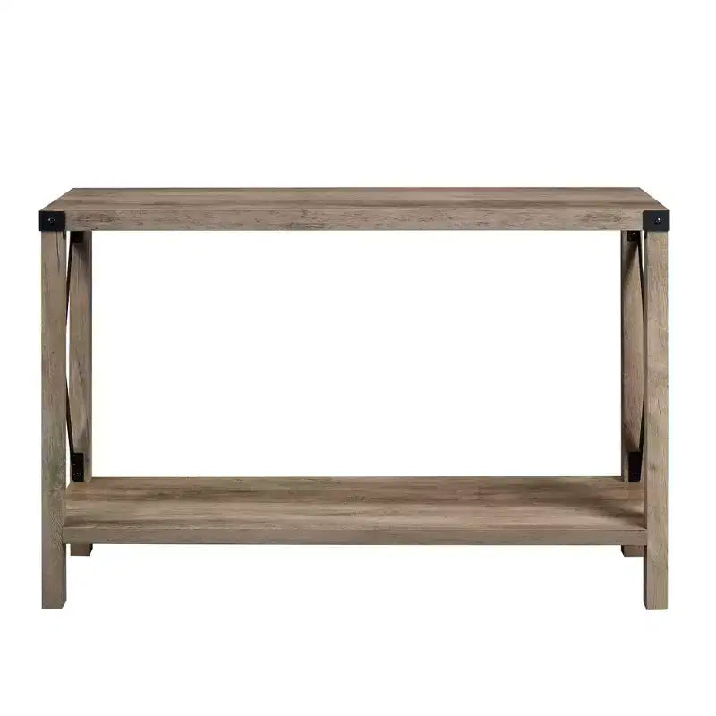 Table d'entrée Modern Farmhouse Metal-X avec étagère inférieure