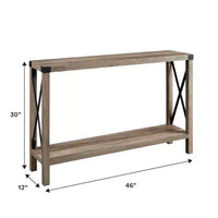 Table d'entrée Modern Farmhouse Metal-X avec étagère inférieure