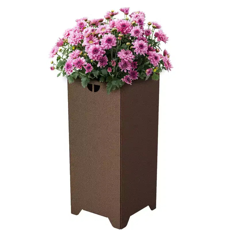 Jardinière moderne sur socle Tarter 30 po x 13,5 po x 13,5 po en acier pour l'extérieur