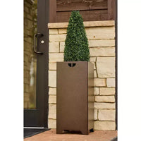 Jardinière moderne sur socle Tarter 30 po x 13,5 po x 13,5 po en acier pour l'extérieur