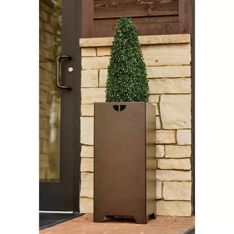 Jardinière moderne sur socle Tarter 30 po x 13,5 po x 13,5 po en acier pour l'extérieur