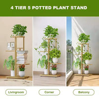 Support à plantes métallique moderne, étagère d'angle, range-pots de fleurs gain de place, support et organisateur de pots de fleurs à étages, pour salon, balcon