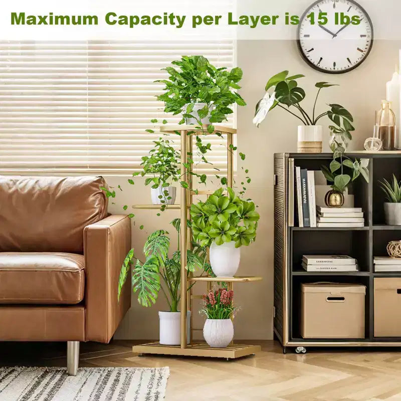 Présentoir à Plantes en Métal Moderne, Étagère d'Angle, Porte-Pots de Fleurs Gain de Place, Support et Organisateur de Pots de Fleurs à Plusieurs Niveaux, pour Salon, Balcon