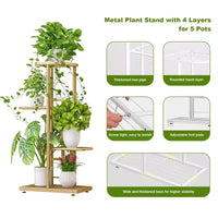 Support à plantes métallique moderne, étagère d'angle, range-pots de fleurs gain de place, support et organisateur de pots de fleurs à étages, pour salon, balcon