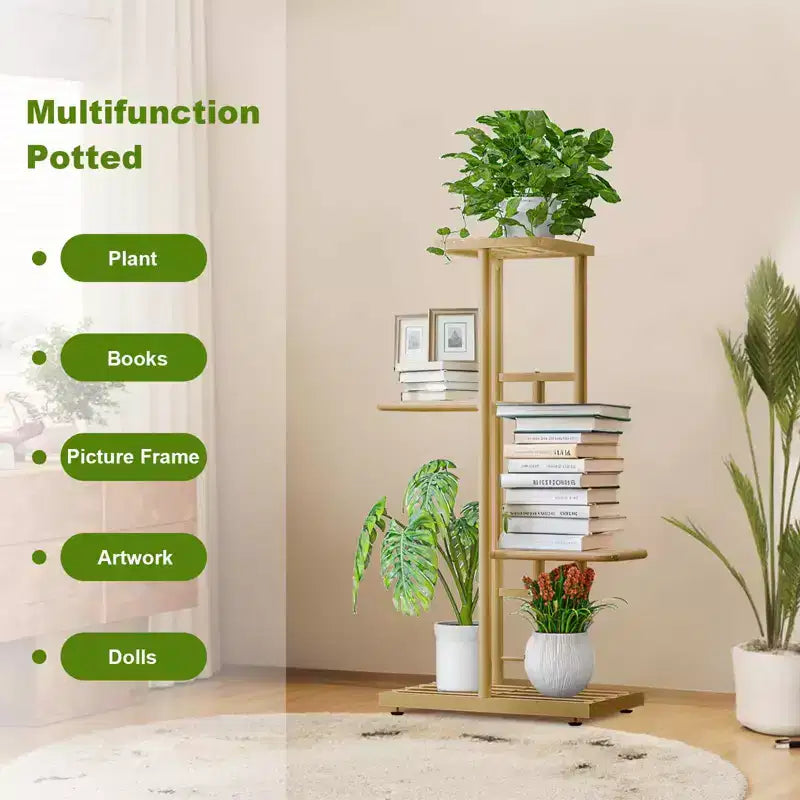 Présentoir à Plantes en Métal Moderne, Étagère d'Angle, Porte-Pots de Fleurs Gain de Place, Support et Organisateur de Pots de Fleurs à Plusieurs Niveaux, pour Salon, Balcon