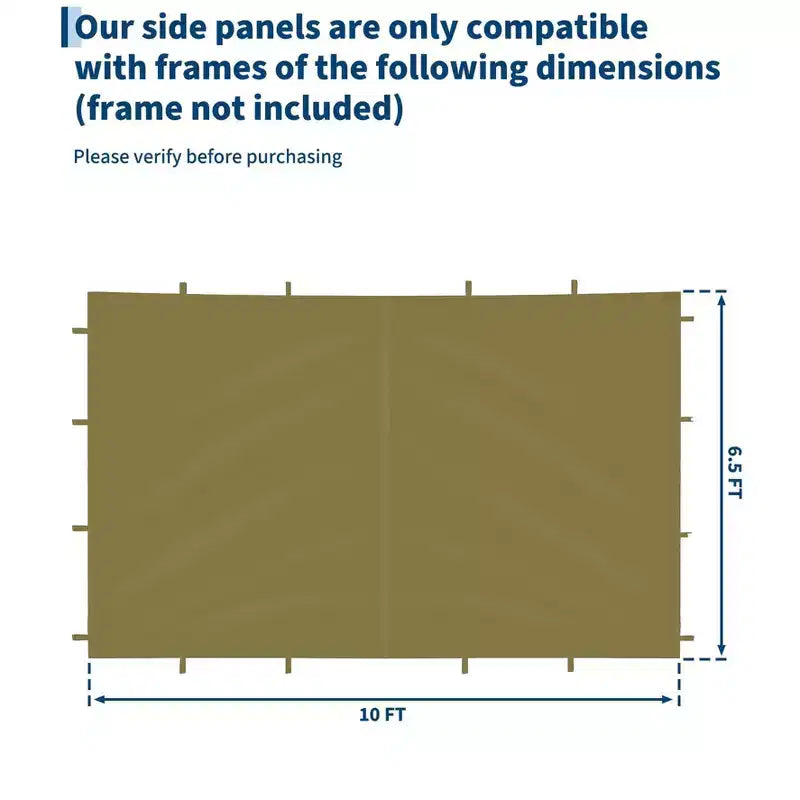 Parois latérales pour auvent 3x3m – Imperméables, protection UV 99%, panneaux durables pour extérieur – Installation facile pour tente pop-up