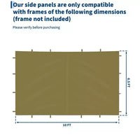Parois latérales pour auvent 3x3m – Imperméables, protection UV 99%, panneaux durables pour extérieur – Installation facile pour tente pop-up