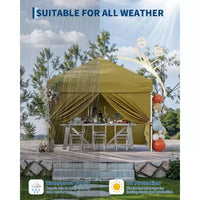 Parois latérales pour auvent 3x3m – Imperméables, protection UV 99%, panneaux durables pour extérieur – Installation facile pour tente pop-up