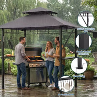 Tonnelle de barbecue d'extérieur durable pour jardin - Abri robuste, résistant aux intempéries, idéal pour terrasse et jardin