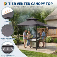 Tonnelle de barbecue d'extérieur durable pour jardin - Abri robuste, résistant aux intempéries, idéal pour terrasse et jardin