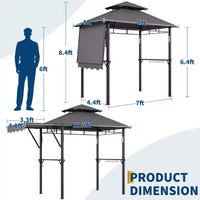 Tonnelle de barbecue d'extérieur durable pour jardin - Abri robuste, résistant aux intempéries, idéal pour terrasse et jardin