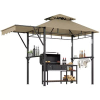 Tonnelle de barbecue d'extérieur durable pour jardin - Abri robuste, résistant aux intempéries, idéal pour terrasse et jardin