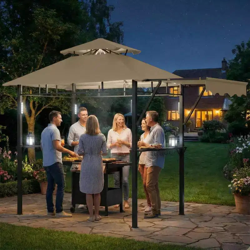 Tonnelle de barbecue d'extérieur durable pour jardin - Abri robuste, résistant aux intempéries, idéal pour terrasse et jardin