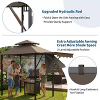Tonnelle de barbecue d'extérieur durable pour jardin - Abri robuste, résistant aux intempéries, idéal pour terrasse et jardin