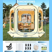 Tente bulle pop-up toutes saisons, tente de pluie transparente, abri solaire de camping instantané avec sac de transport pour patio, jardin, terrasse