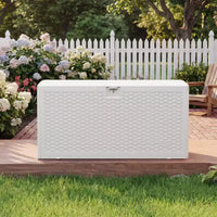 Grand coffre de rangement de terrasse étanche en résine de 276 litres, pour intérieur et extérieur, avec couvercle verrouillable, pour coussins de mobilier de jardin, oreillers décoratifs, outils de jardin