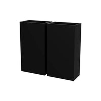 PexFix 2 pièces jardinières métalliques rectangulaires extérieures avec trous de drainage et étagère à insérer, grands pots de jardinière pour porche, patio, jardin, décor intérieur