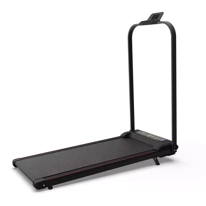 Tapis roulant pliable Whisen 2 en 1 amélioré, équipement d'exercice à domicile, tapis de marche sous le bureau avec barre de maintien et inclinaison