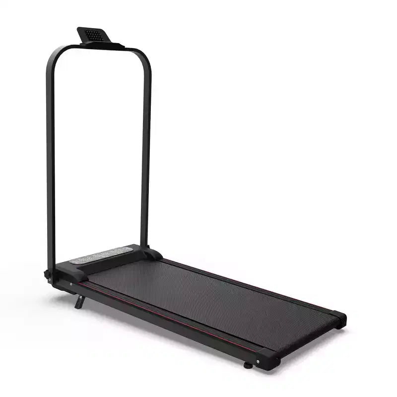 Tapis roulant pliable Whisen 2 en 1 amélioré, équipement d'exercice à domicile, tapis de marche sous le bureau avec barre de maintien et inclinaison