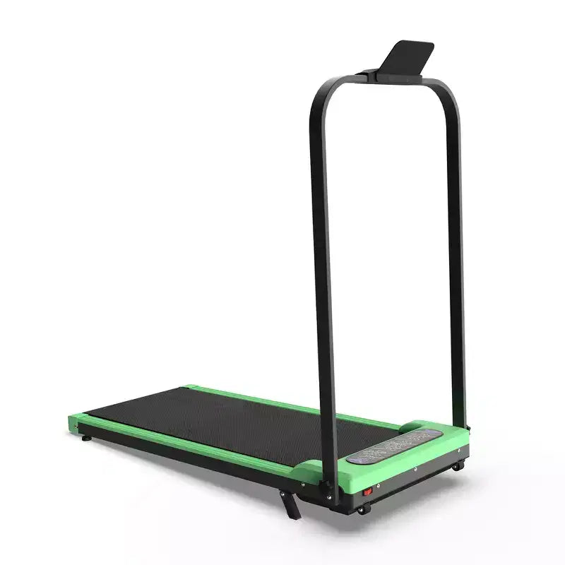 Tapis roulant pliable Whisen 2 en 1 amélioré, équipement d'exercice à domicile, tapis de marche sous le bureau avec barre de maintien et inclinaison