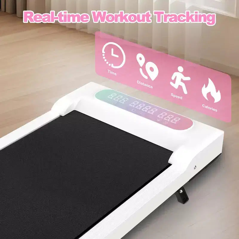 Tapis roulant pliable Whisen 2 en 1 amélioré, équipement d'exercice à domicile, tapis de marche sous le bureau avec barre de maintien et inclinaison