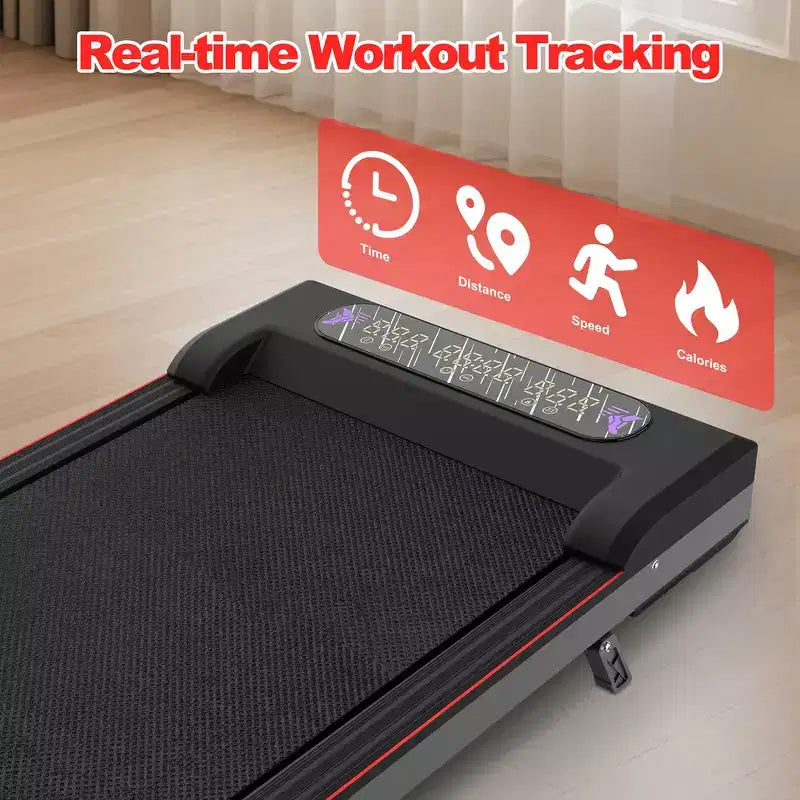 Tapis roulant pliable Whisen 2 en 1 amélioré, équipement d'exercice à domicile, tapis de marche sous le bureau avec barre de maintien et inclinaison