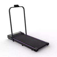 Tapis de course pliable 2 en 1 Whisen, tapis de course sous le bureau, tapis de marche d'exercice à domicile, machine de marche et de jogging avec barre de maintien