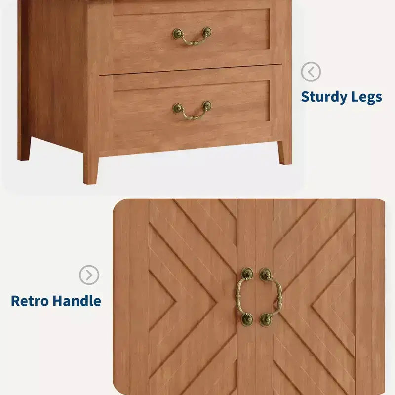 Armoire-penderie haute spacieuse 71 po en forme de V, 2 portes et tiroirs, tringle, grand meuble de rangement autoportant, brun