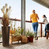 Worth 2 packs de 25 jardinières en métal avec pot intérieur pour l'intérieur ou l'extérieur, bronze