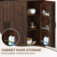 Armoire de garde-manger, Armoire de rangement haute de cuisine avec huche, pour salle à manger