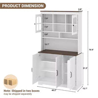 Armoire de garde-manger, Armoire de rangement haute de cuisine avec huche, pour salle à manger