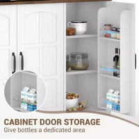 Armoire de garde-manger, Armoire de rangement haute de cuisine avec huche, pour salle à manger