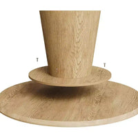 Table à manger ronde de 109 cm, table de cuisine moderne en bois, design peu encombrant, montage facile, pour petits espaces, appartements