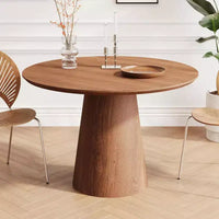 Table à manger ronde de 109 cm, table de cuisine moderne en bois, design peu encombrant, montage facile, pour petits espaces, appartements