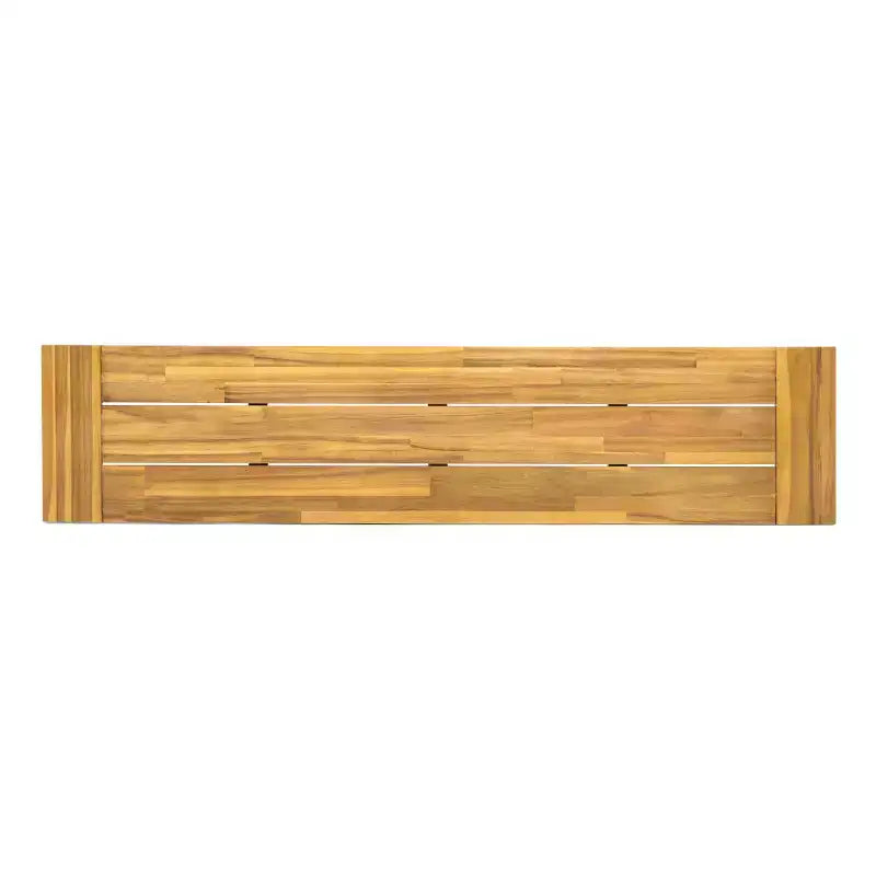 Lot de 2 bancs de salle à manger extérieurs, banc de patio en bois d'acacia, banc de jardin toutes saisons pour bord de piscine et repas extérieur - Panipeachy